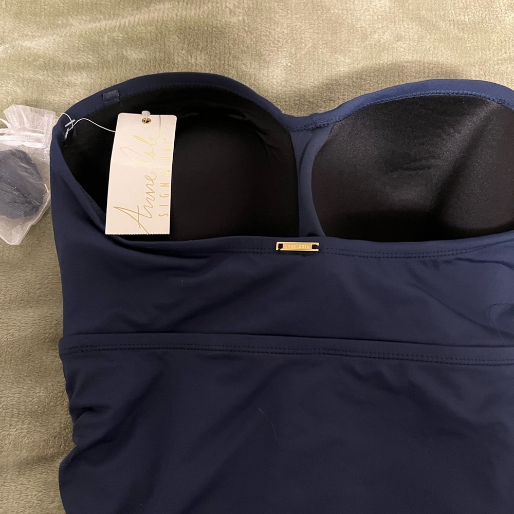 Anne Cole Signature Navy Swimsuit - Picture 2 of 9